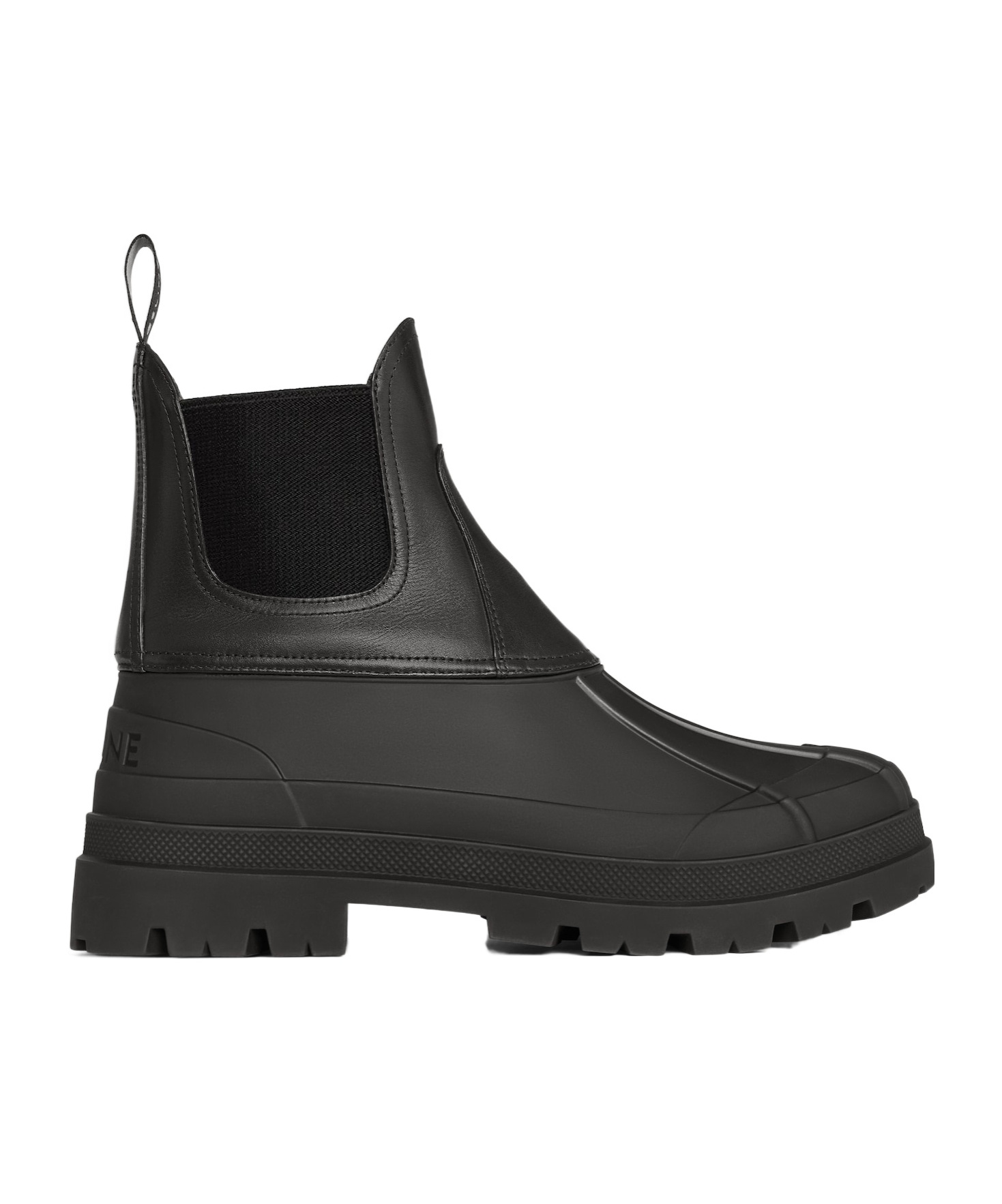 Celine Riley Ankle Boot In Calfskin In Black