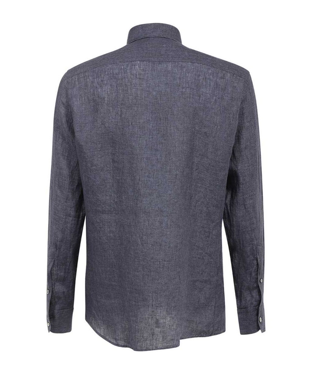 Shop Zegna Long-sleeved Shirt In Gray