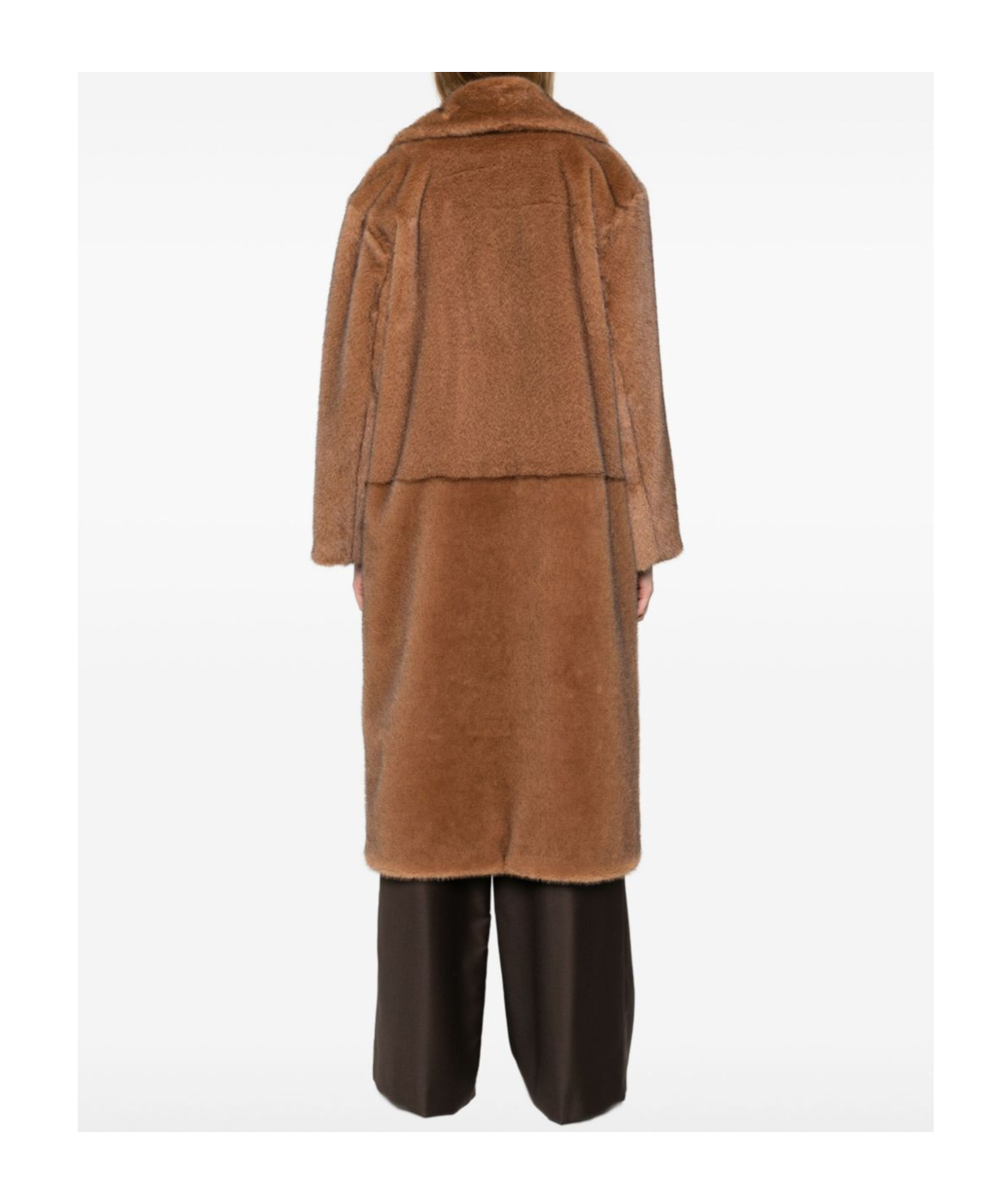 Antonelli Brown Tailored Coat With Structured Fit In Brown