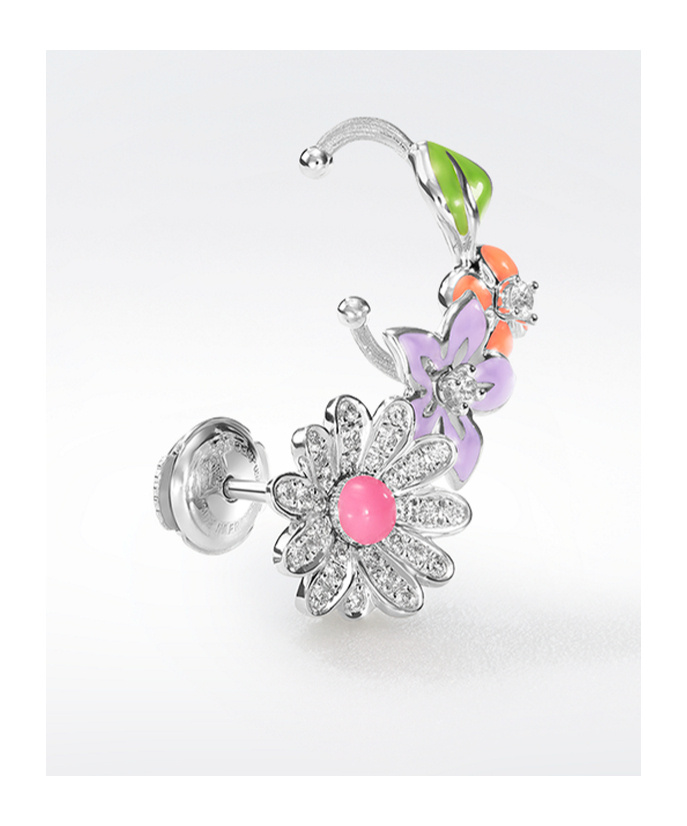 Dior Ette Single Earring In Gray