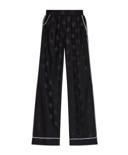 Dolce & Gabbana Logo-print Trousers In Black