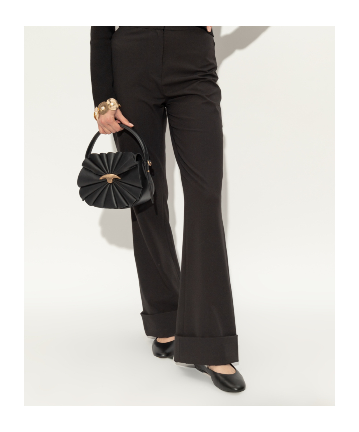 Casadei Crystal-embellished Ballet Flats In Black