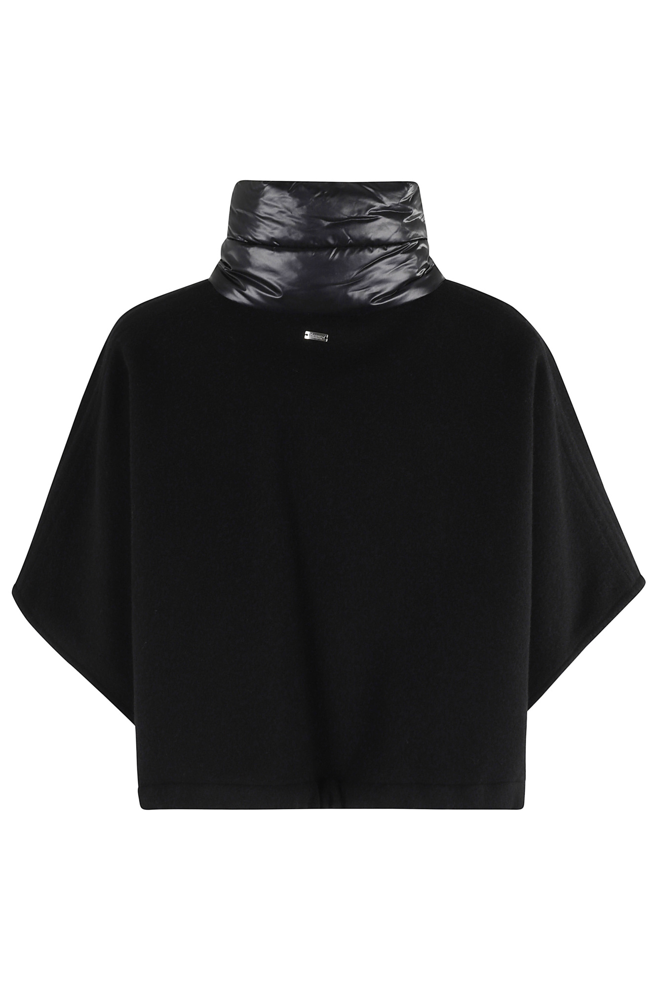 Herno Resort Short-sleeve Poncho In Black