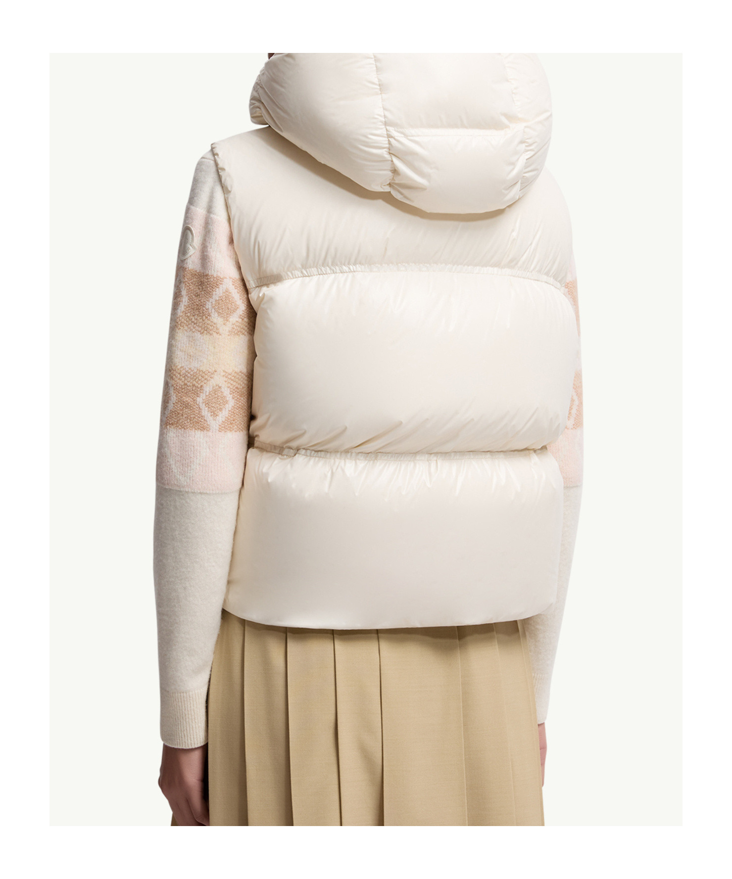 Moncler Pario Sleeveless Down Jacket In Neutral