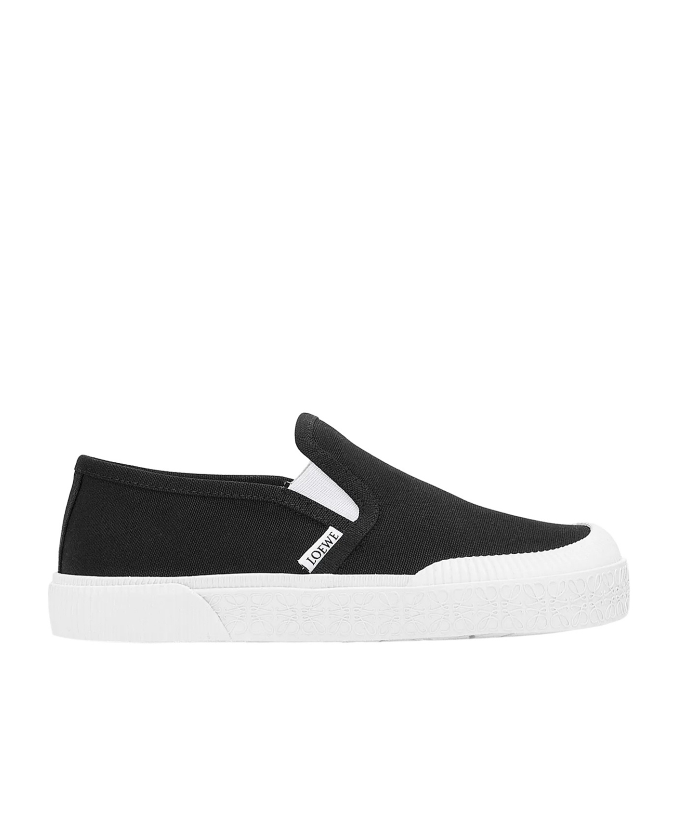 Loewe Womens Black Terra Vulca Contrast-sole Canvas Low-top Trainers In Black