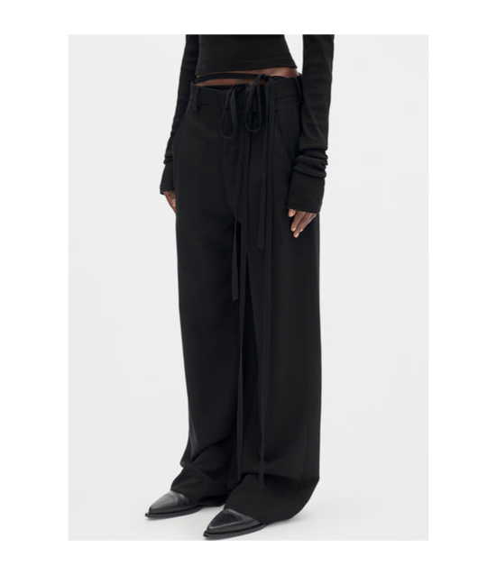 Ann Demeulemeester Anneke Comfort Tailored Trousers In Black