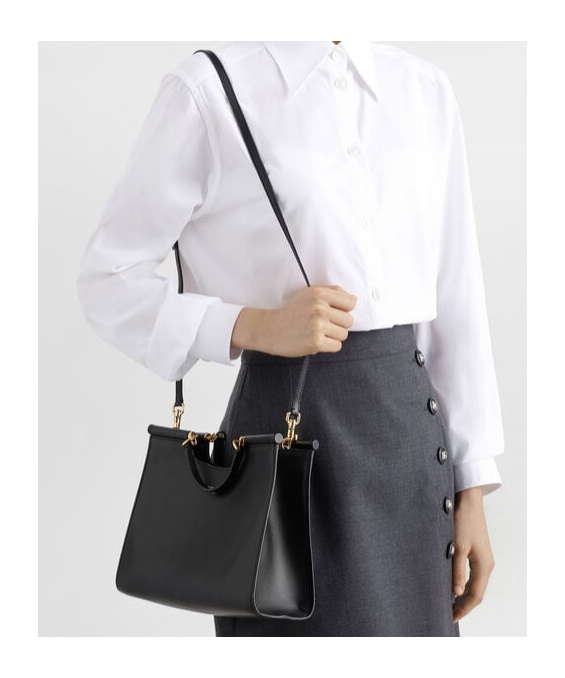 Dolce & Gabbana Double Handle Shoulder Bag In Black