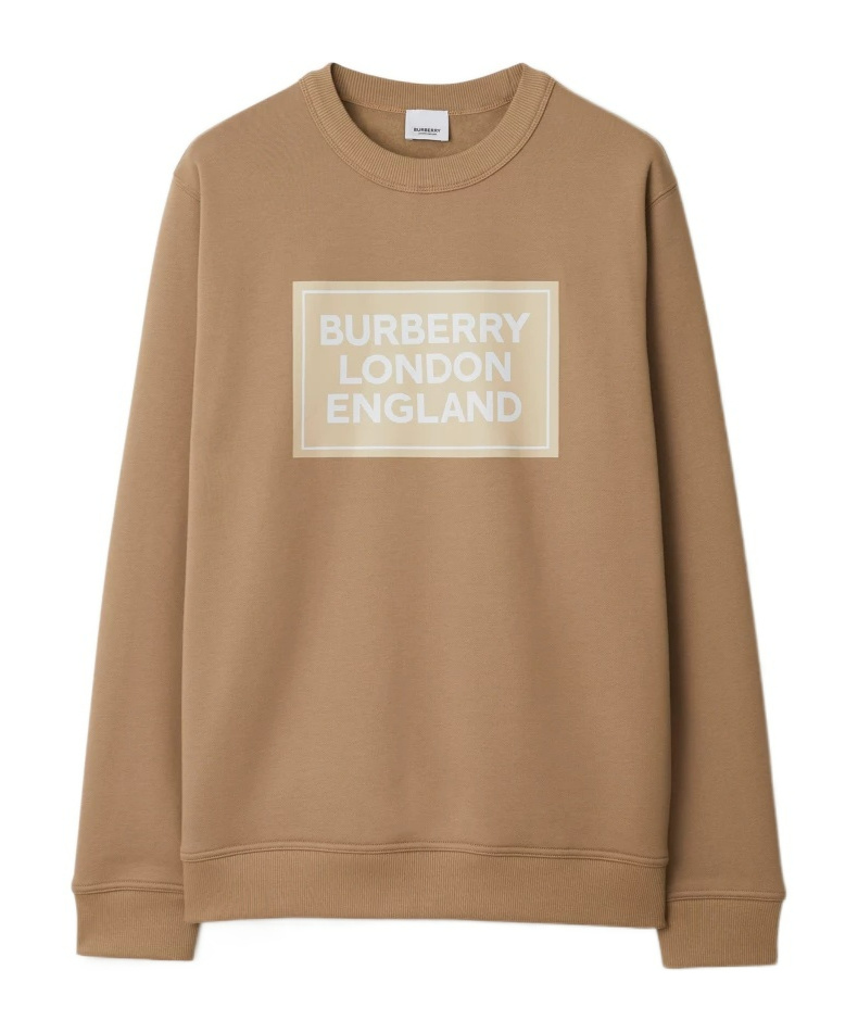 Burberry Round Collar Long Sleeve Sweater In Brown