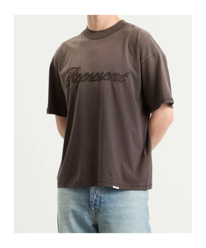 Represent Reverse Applique Cotton T-shirt In Black