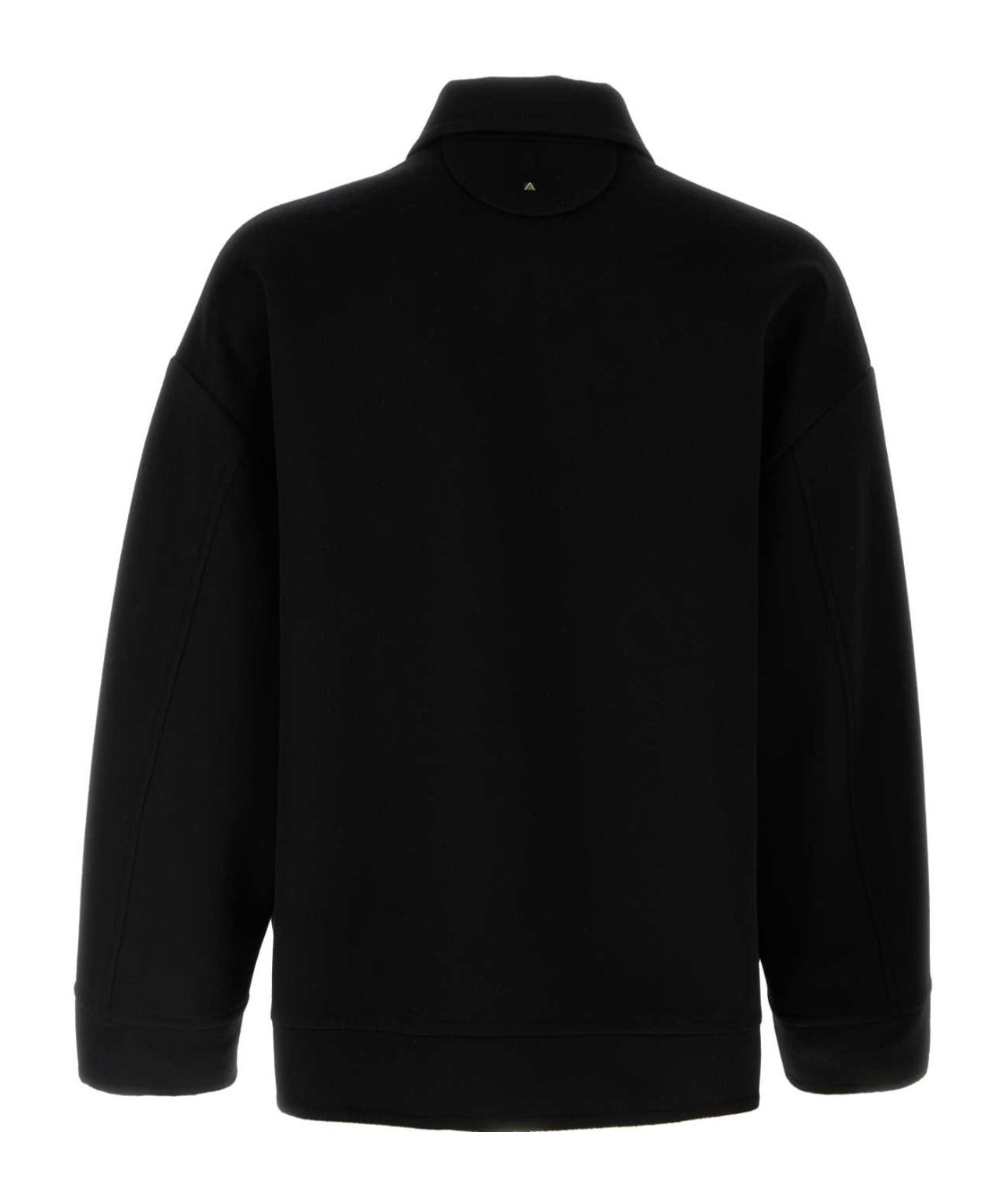 Valentino Oversize Wool Blend Jacket In Black
