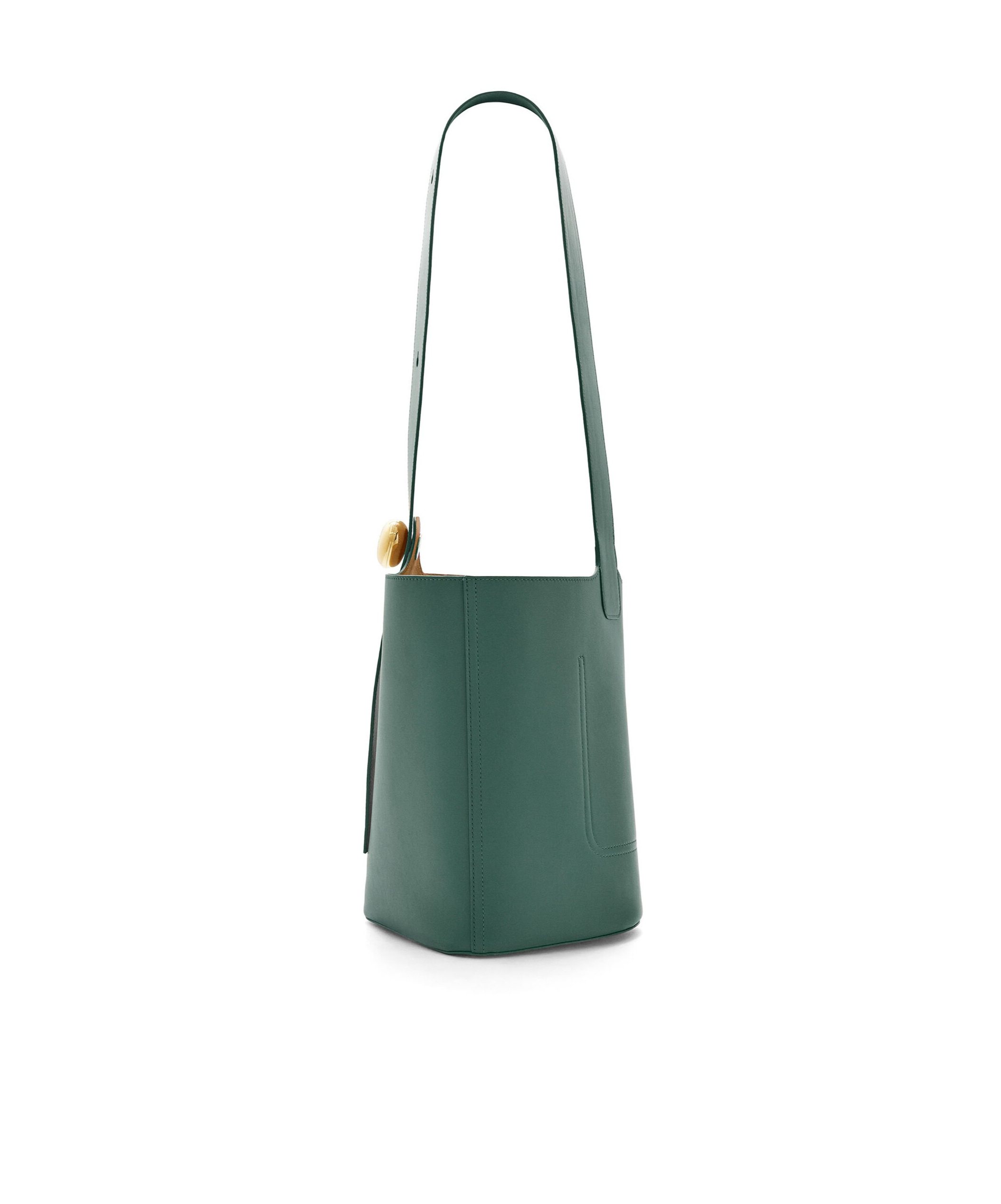 Loewe Mini Puzzle Leather Shoulder Bag In Green