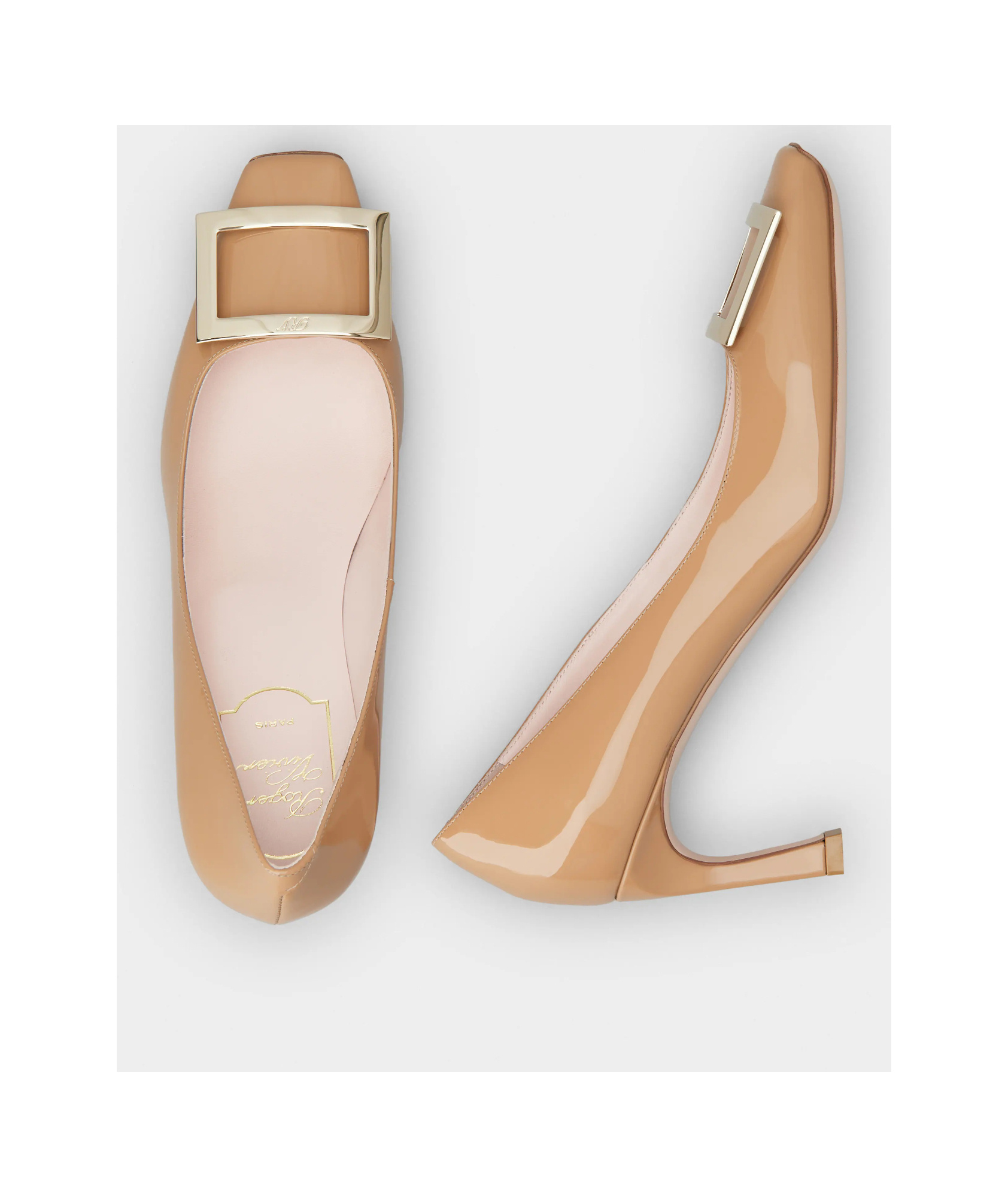 Roger Vivier Belle Vivier Trompette 70 Pumps In Nude