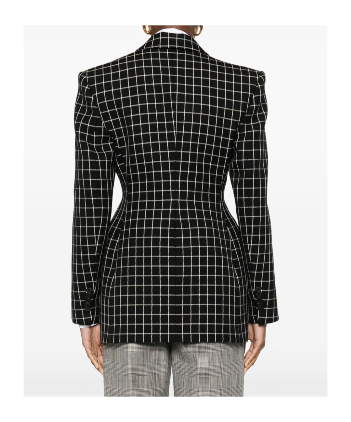 Wardrobe.nyc Check-pattern Blazer In Black
