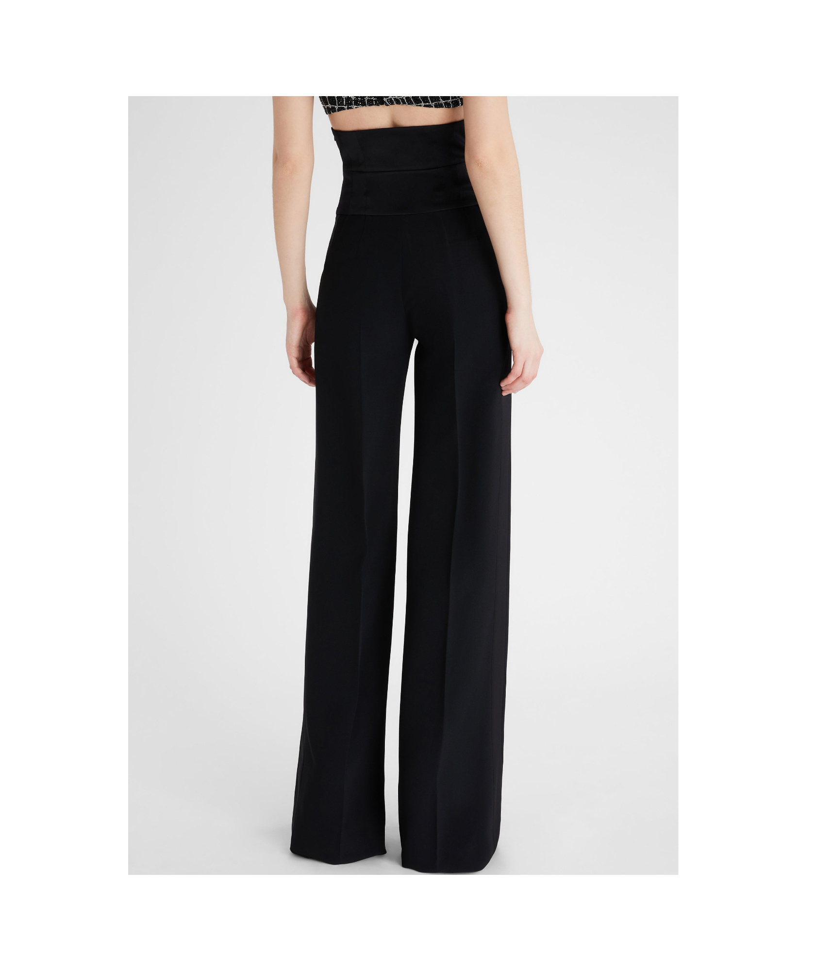 Ermanno Scervino High-waisted Casual Pants In Black