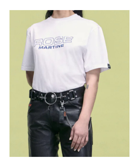 Martine Rose Regular Fit Crew Neck Short Sleeve Top In White