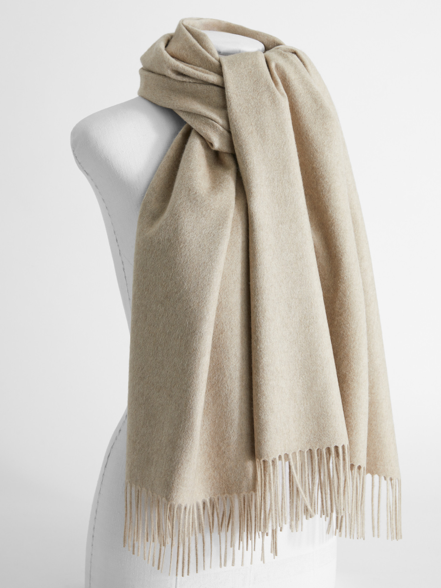Max Mara Embroidered Cashmere Shawl In Nude