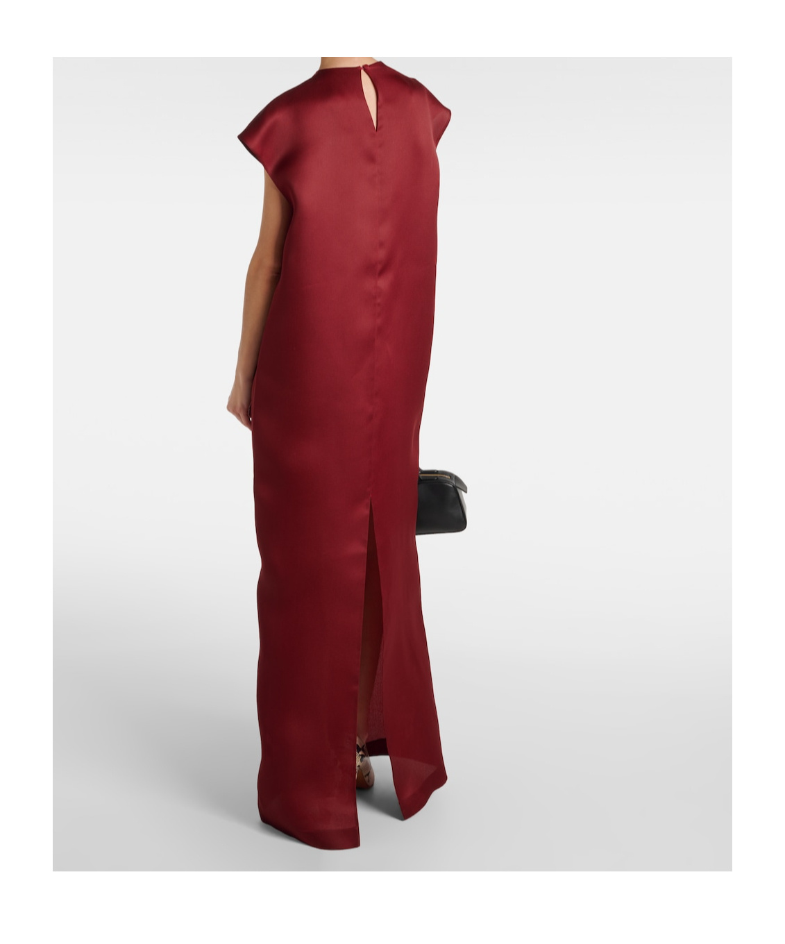 Khaite Lohan Silk Maxi Dress In Red