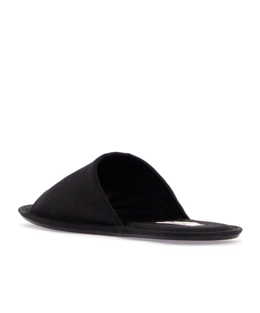 Shop The Row Round Head Slippers In Black