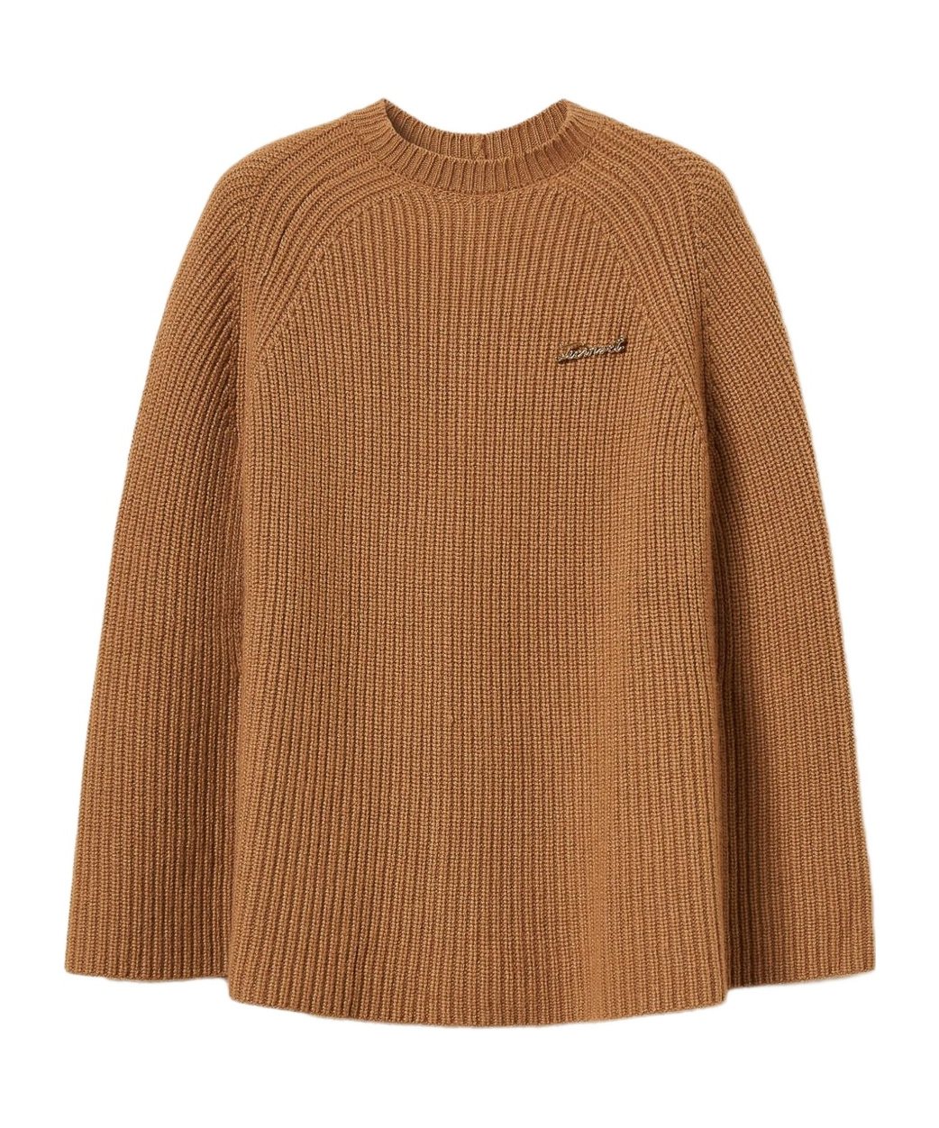 Twinset Ribbed Jewel-embellished Cape In Brown