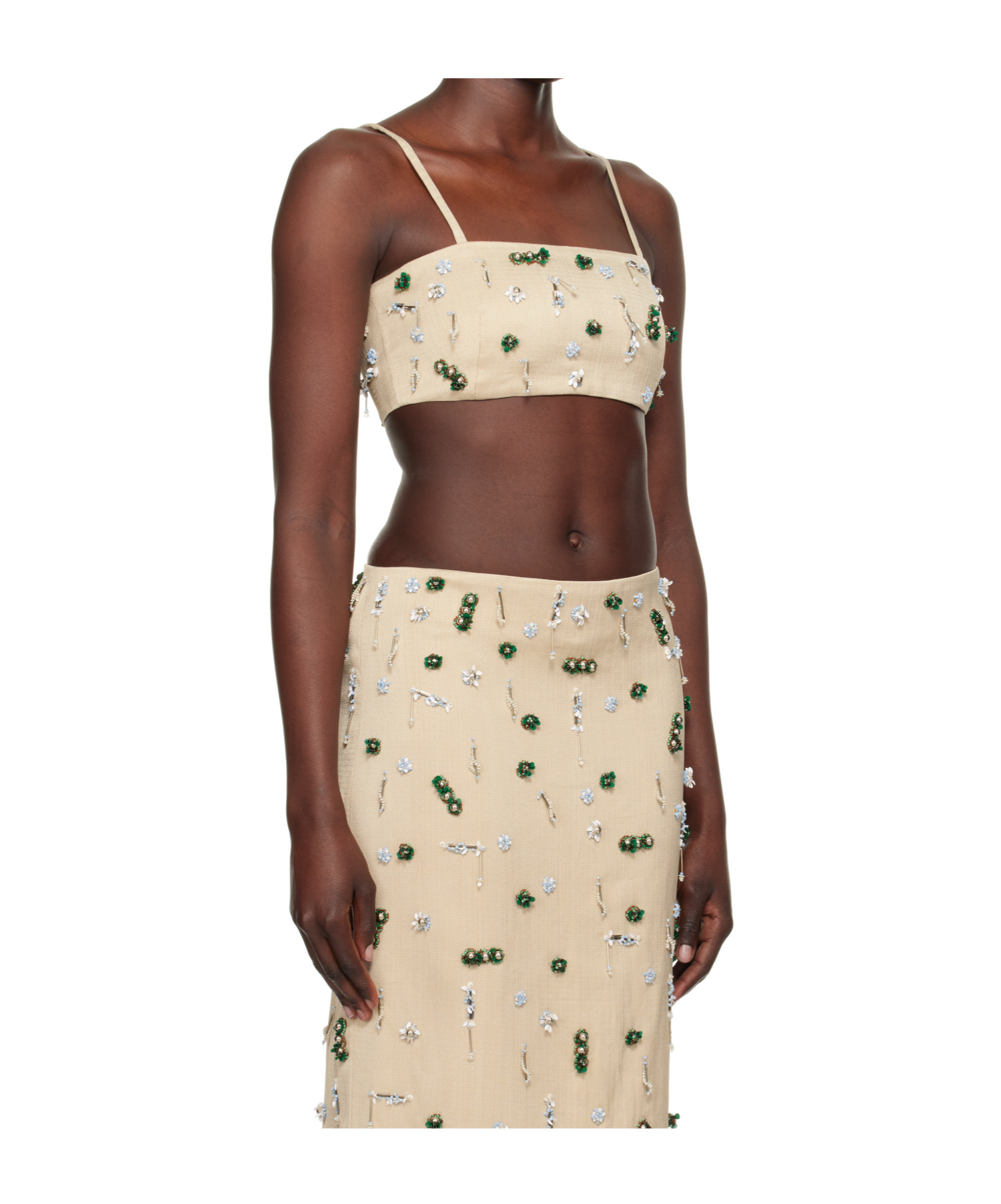 Christopher Esber Embla Beaded Top In Neutral