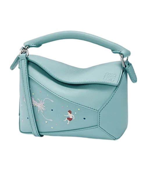 Loewe Squid Mini Shoulder Bag In Blue