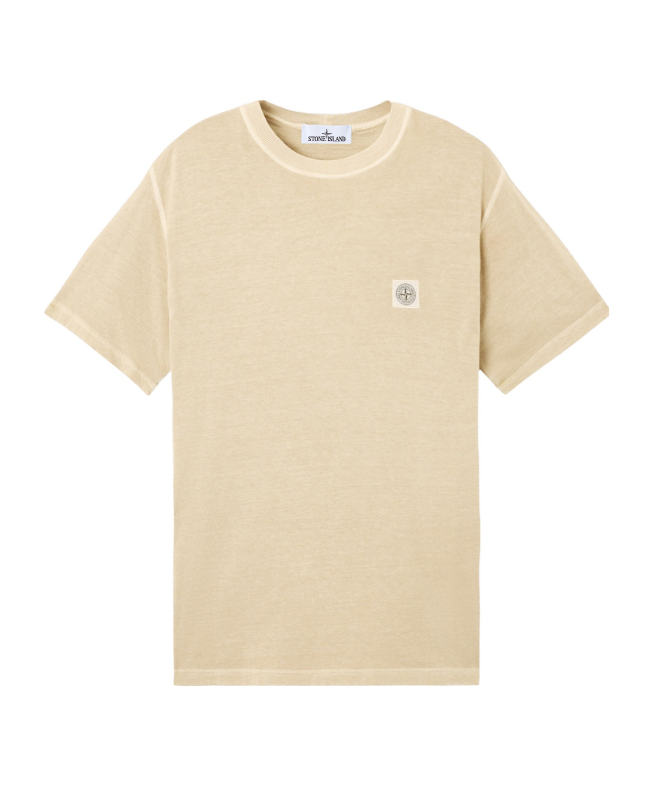 Stone Island 2100237 Organic Cotton Jersey 'fissato' Effect In Nude