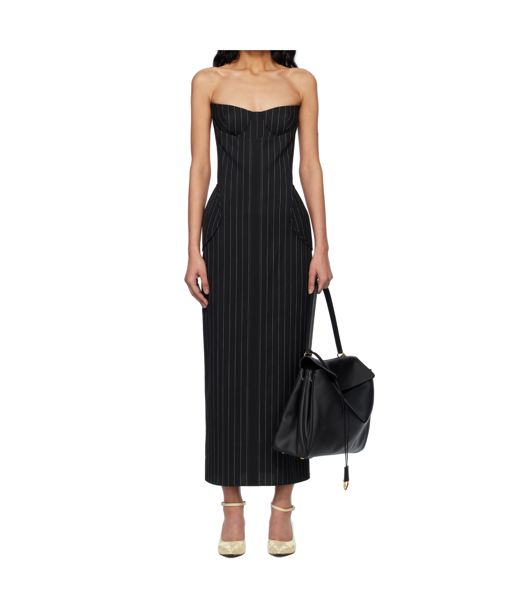 JEAN PAUL GAULTIER 'THE LONG BUSTIER' MIDI DRESS 