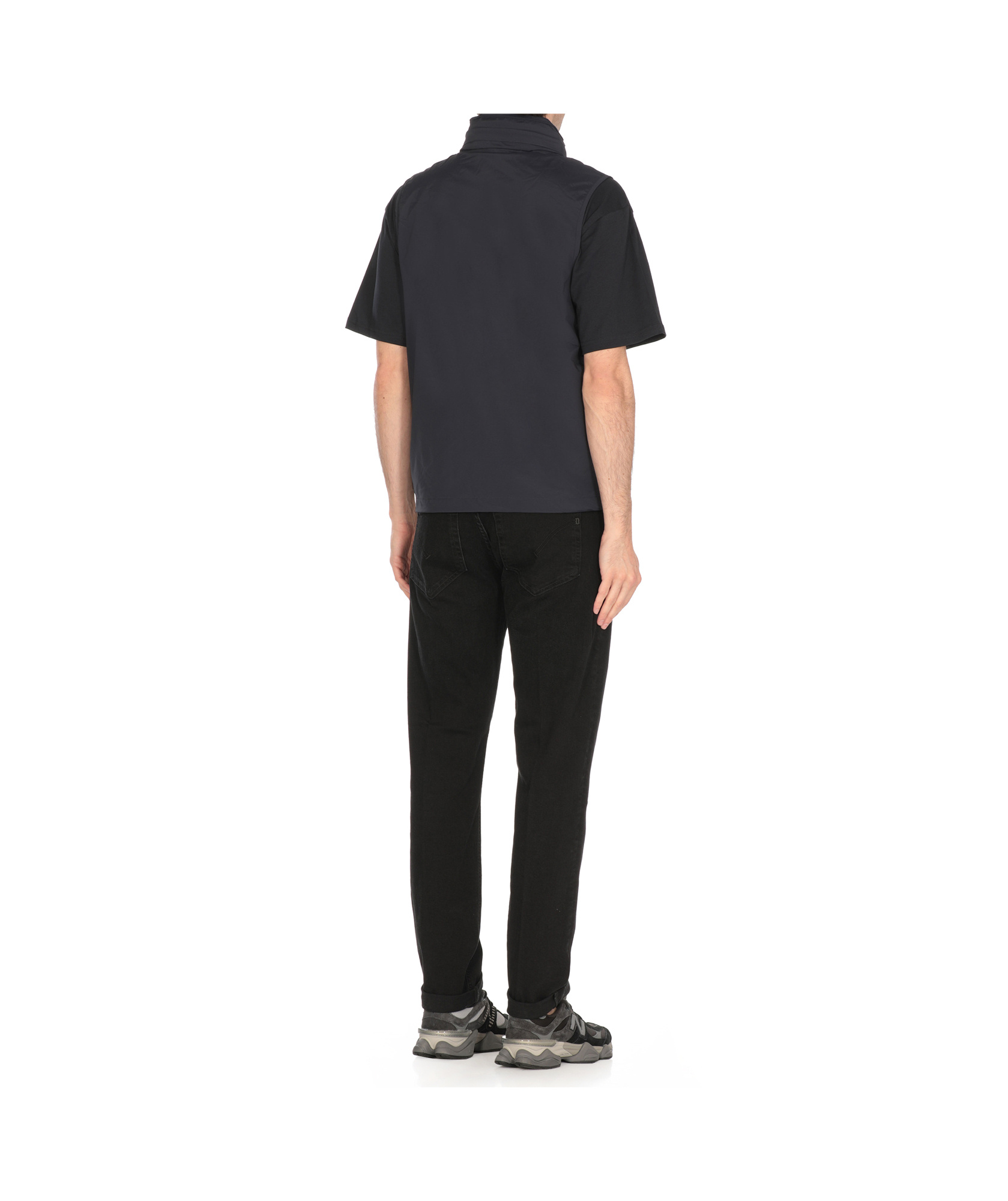 K-way Technical Fabric Jacket With Removable Hood In Black