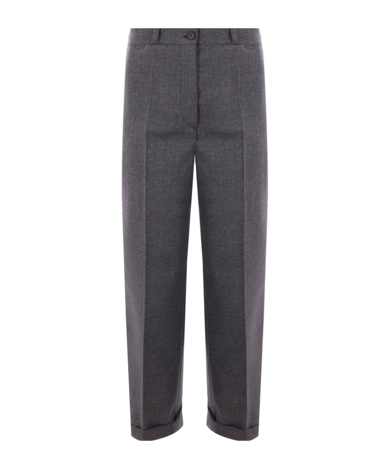 Prada Belt-loop Casual Pants In Gray