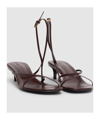 KHAITE ALPHABET DETAIL HIGH-HEELED SANDALS