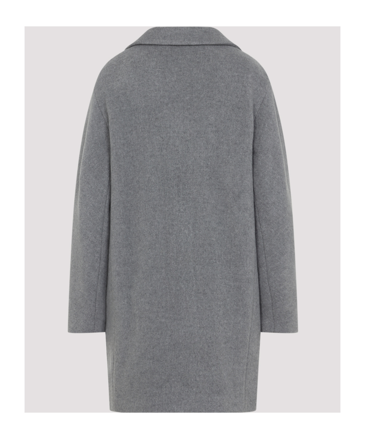 Peserico Cocoon Wool Cashmere Coat In Gray