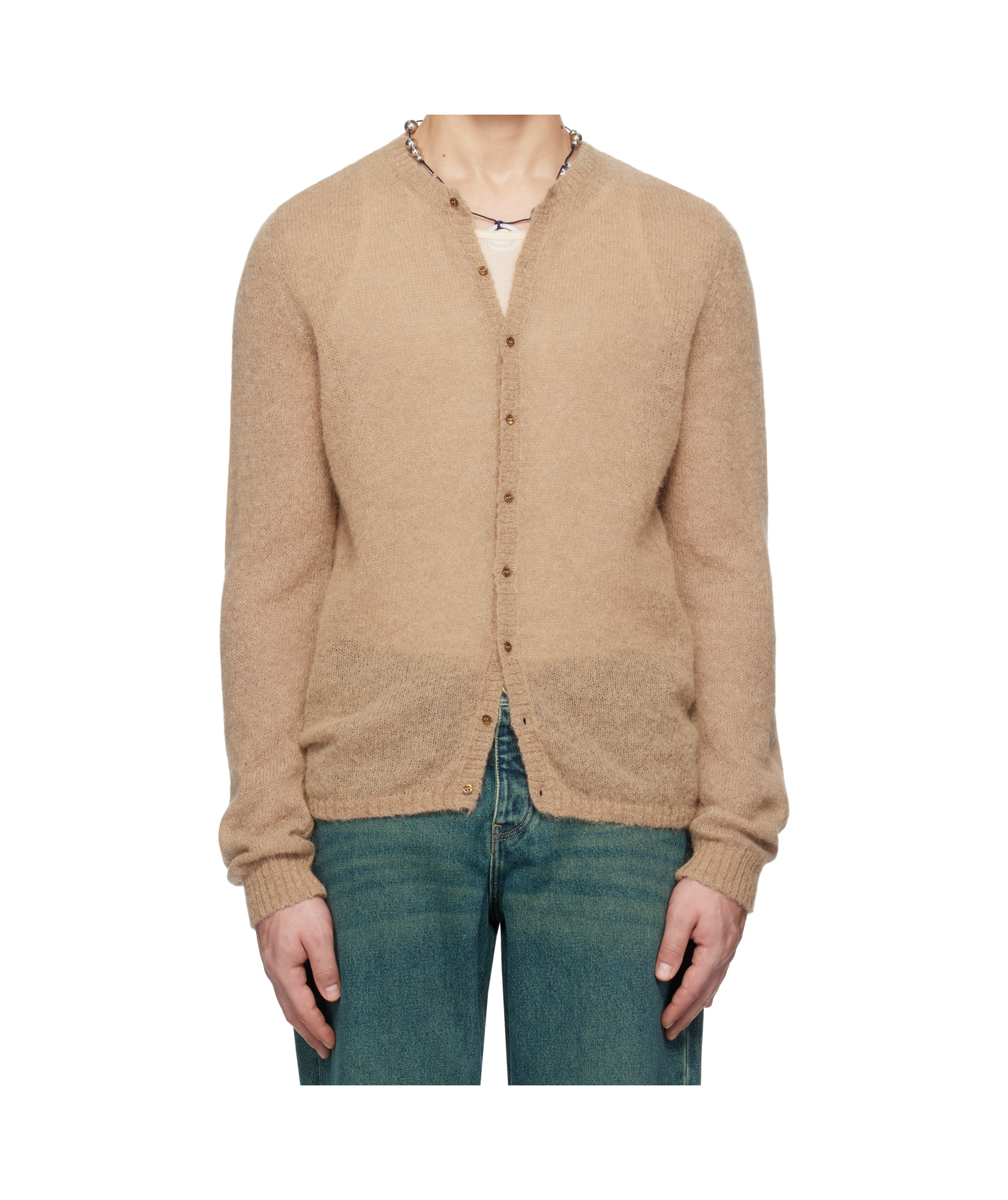 Paloma Wool Tan Button Alone Cardigan