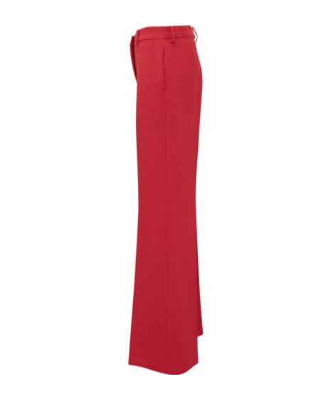 Msgm High-waist Tailored Trousers In Red