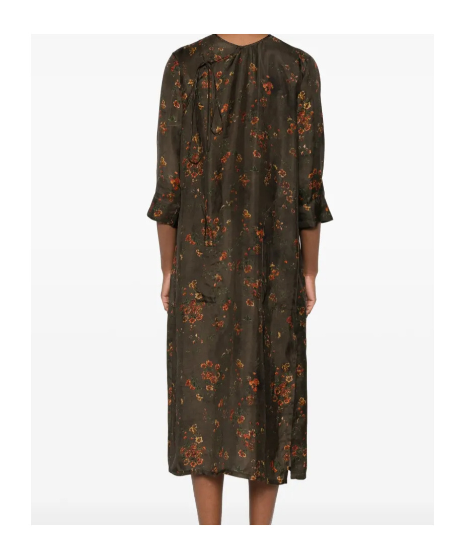 Shop Uma Wang Print Dress In Green