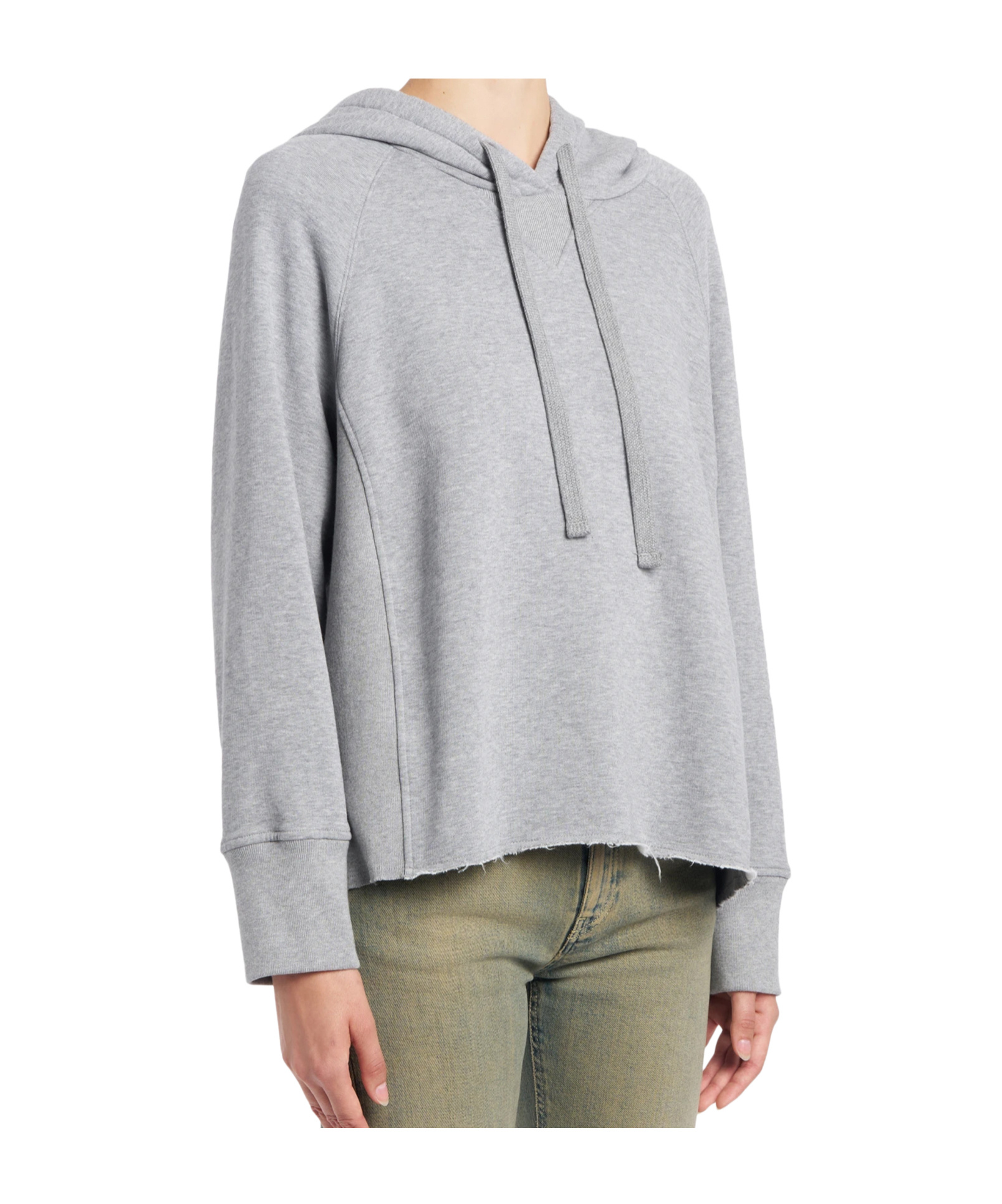 Dondup Casual Gray Hoodie With Drawstring And Ribbed Cuffs In Gray