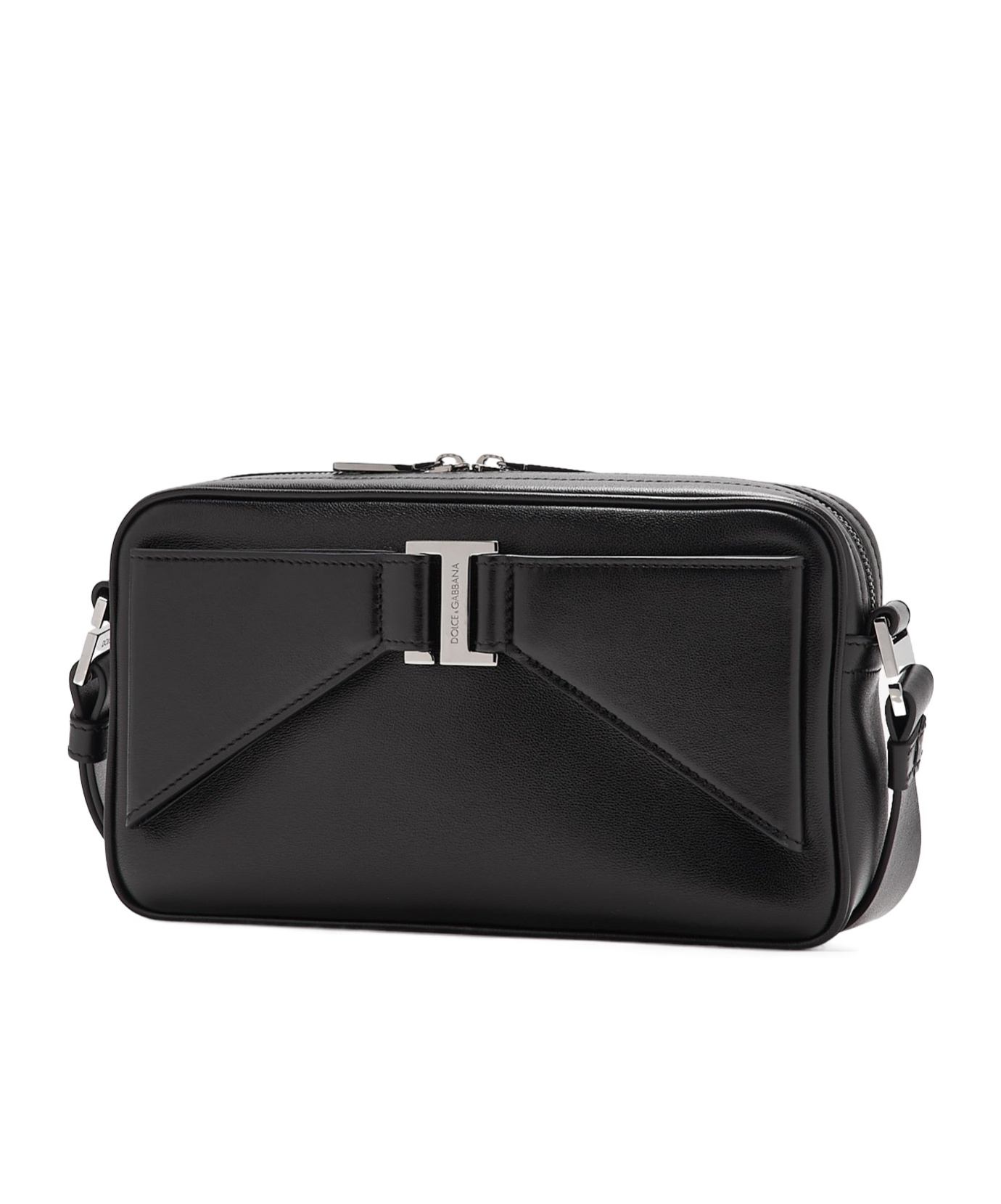 Dolce & Gabbana Zippered Shoulder Bag In Black