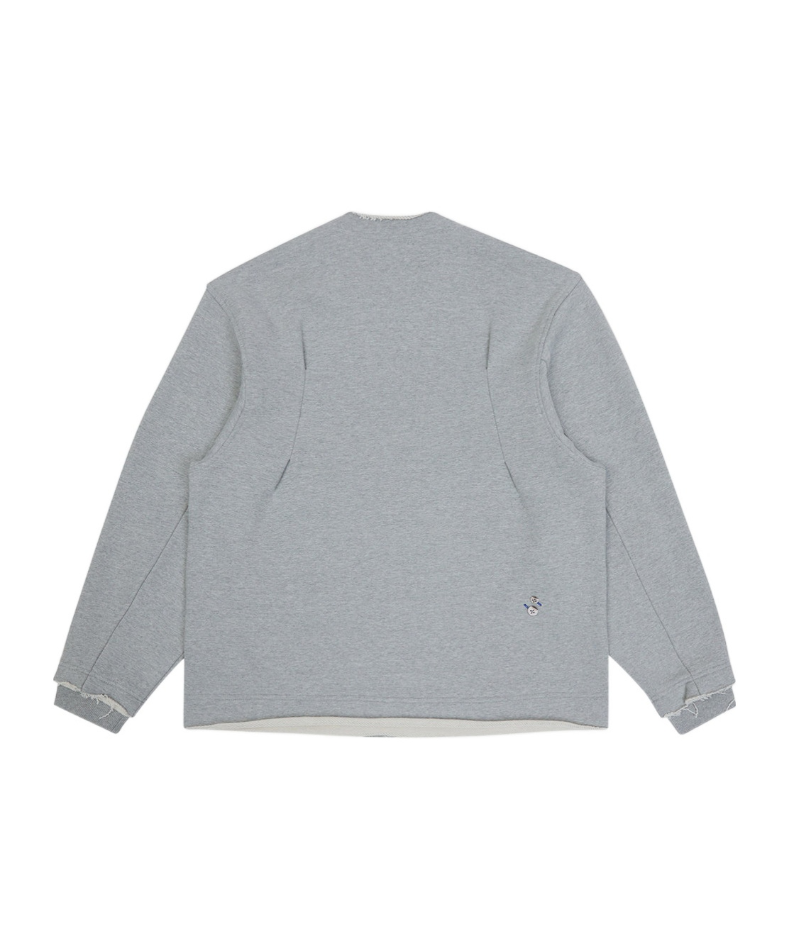 Ader Error Round Neck Knitted T-shirt In Gray