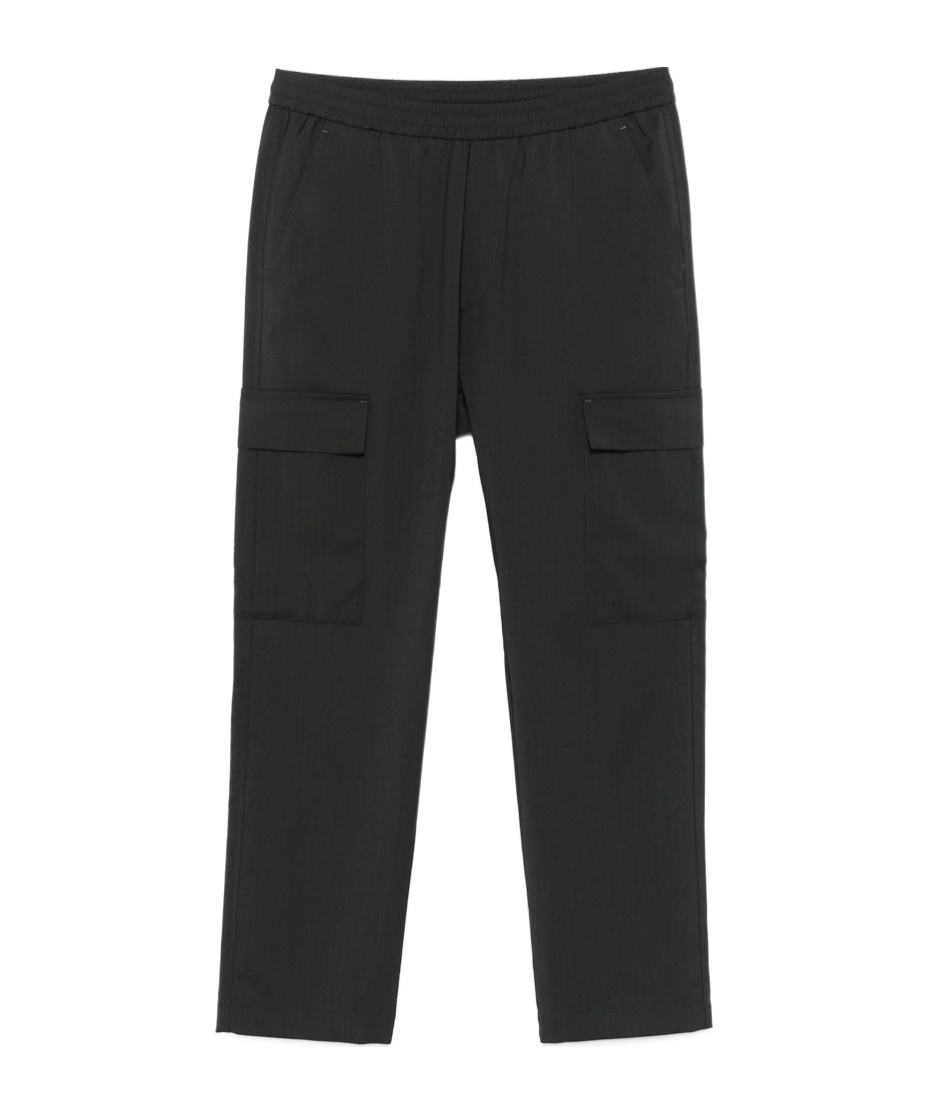 Shop Barena Venezia Elastic Waist Casual Pants In Black