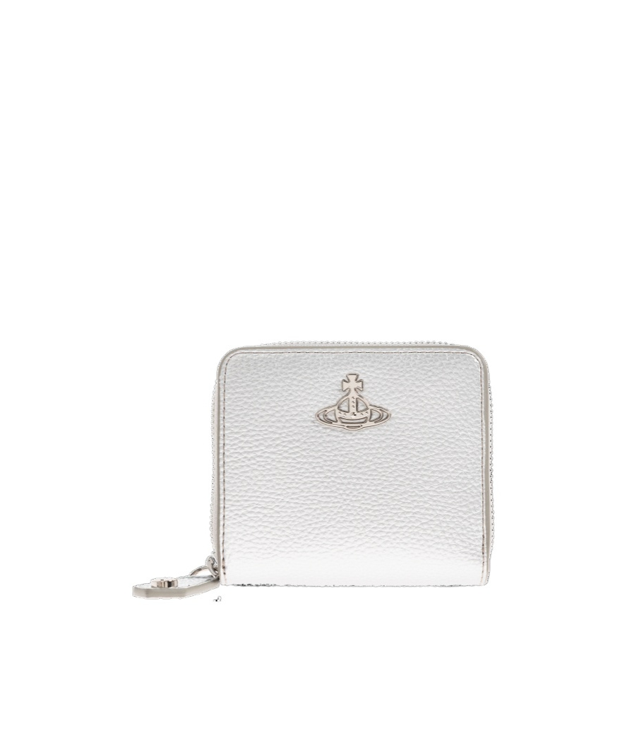 Vivienne Westwood Logo Plaque Zip-around Wallet In Brown