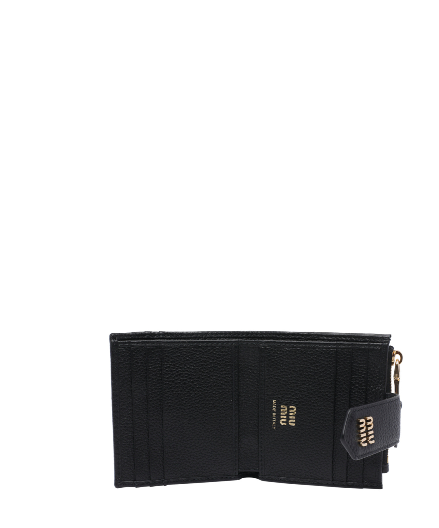 Miu Miu Small Leather Wallet In Black