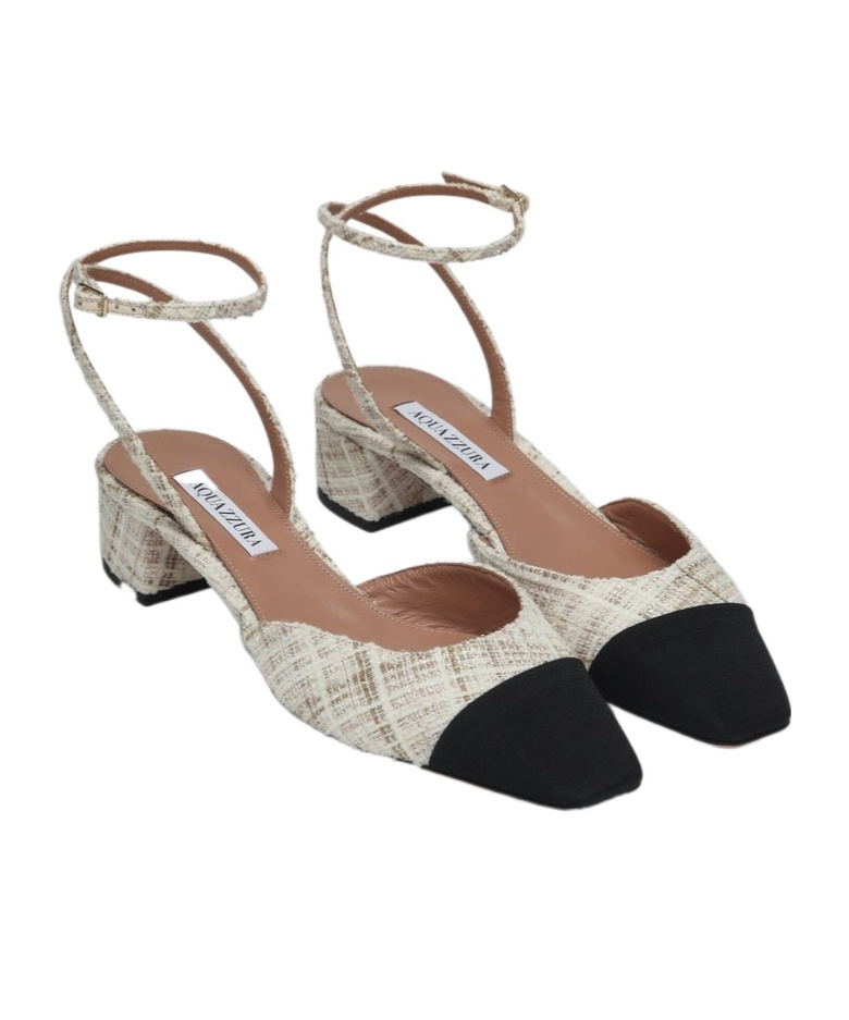 Aquazzura French Flirt 35 Squared-toe Pumps In Nude