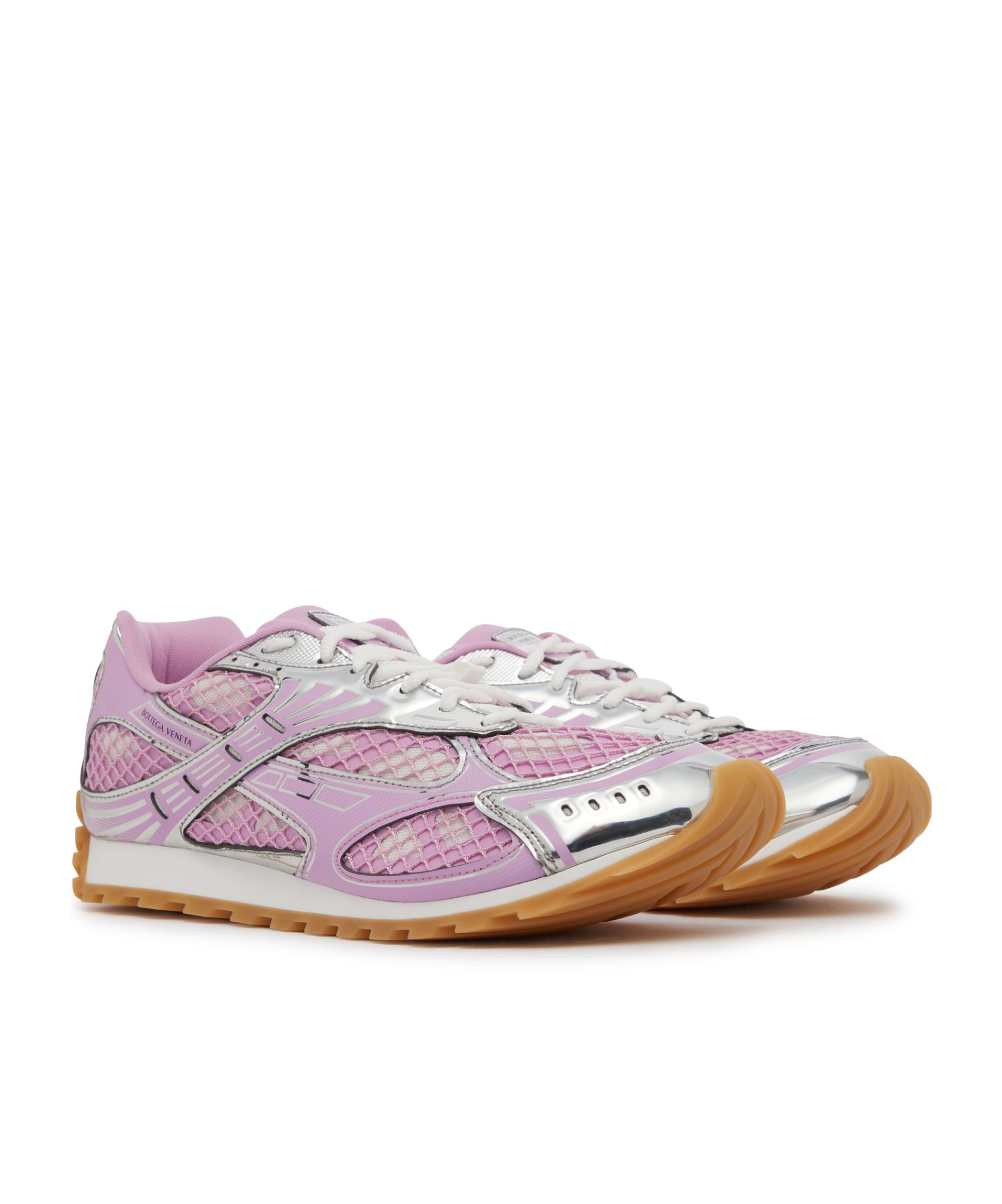 Shop Bottega Veneta Laced Sneakers In Multicolor