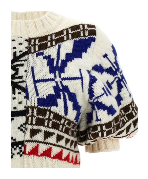 SACAI JACQUARD-PATTERN SWEATER