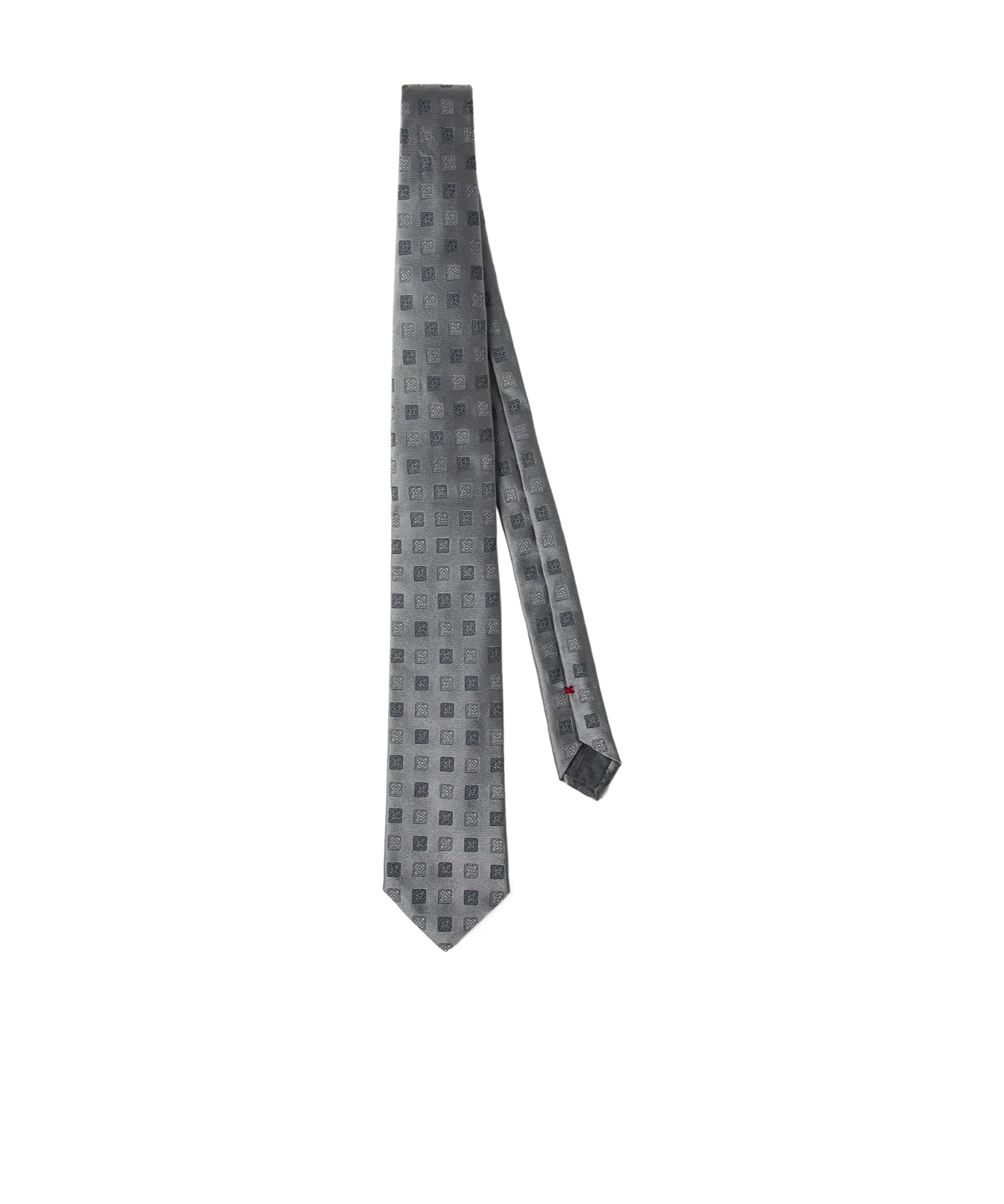 Brunello Cucinelli Silk Tie In Gray