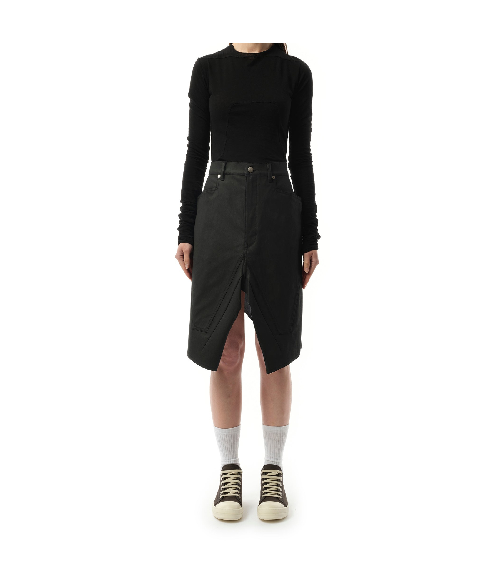 Rick Owens Belt-loop Skirt In Black