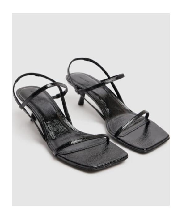 ANINE BING SQUARE-HEADED HIGH-HEELED SANDALS