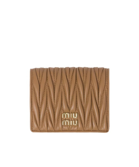 Miu Miu Small Matelassé Nappa Leather Wallet