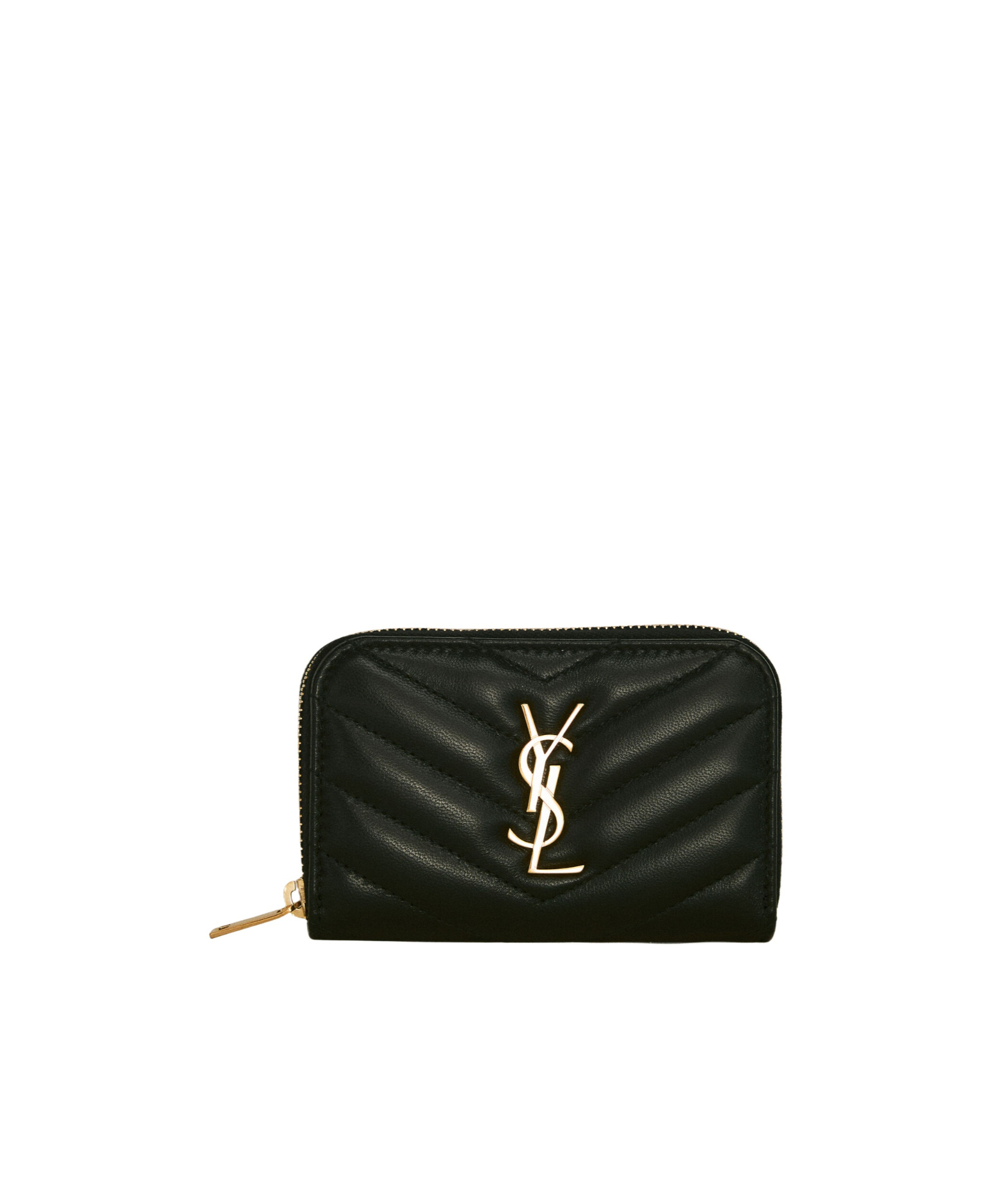 Saint Laurent Cassandre Cardholder In Black