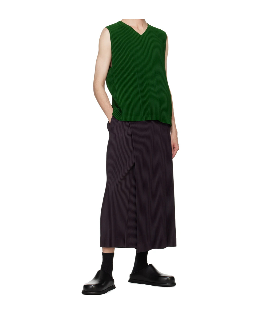 Issey Miyake Purple Rb Color Palette 1 Trousers In Black