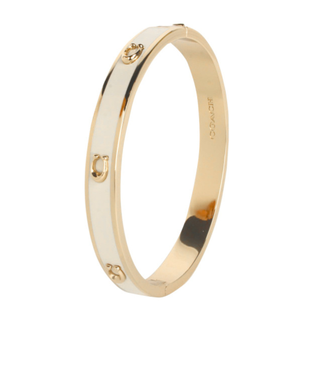 Coach Hinged Bracelet In Yellow